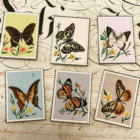 Butterfly Watercolour Stamps Love Vintage The Past In A Parcel