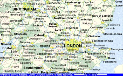 Map Of Southern England With Towns And Villages Coast