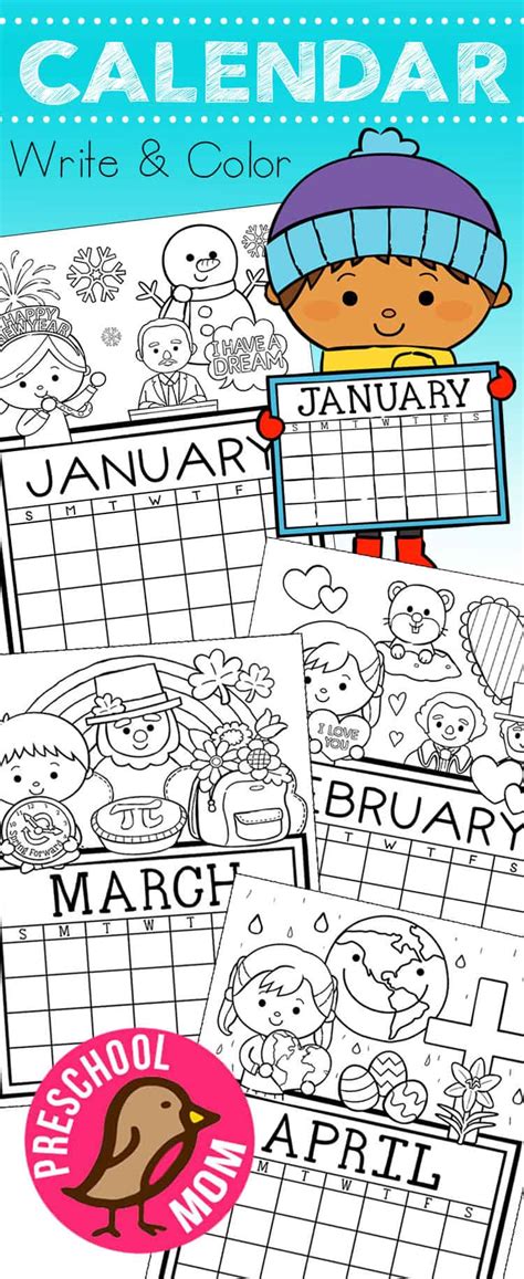 Printable Preschool Calendars