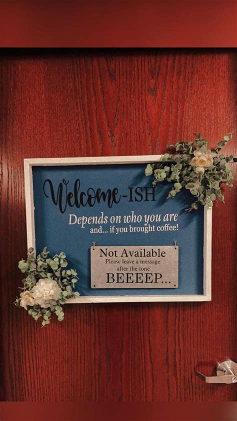 Office Welcome Sign Corporate Office Decor Vinyl Projects Flower
