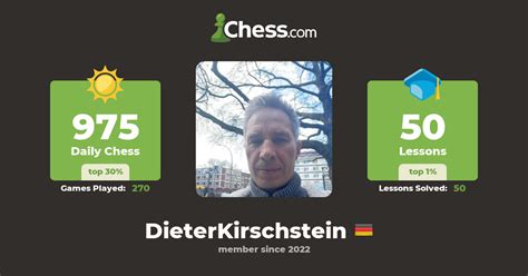 Dieter Kirschstein Dieterkirschstein Chess Profile