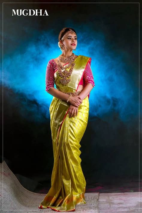 Mugdha Sarees Saree Colorful Dresses Kanchipuram Saree