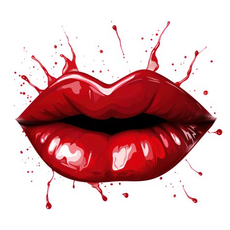 Red Lip Ai Generated 26793417 Png
