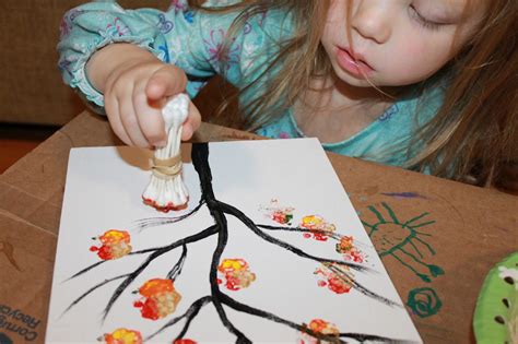 Bundled Q Tip Autumn Tree The Pinterested Parent