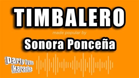 Sonora Ponceña Timbalero Versión Karaoke Youtube Music