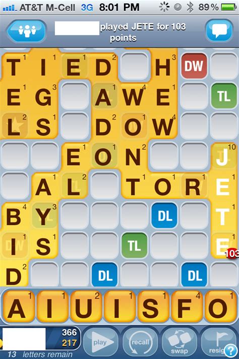 Words With Friends High Point Plays
