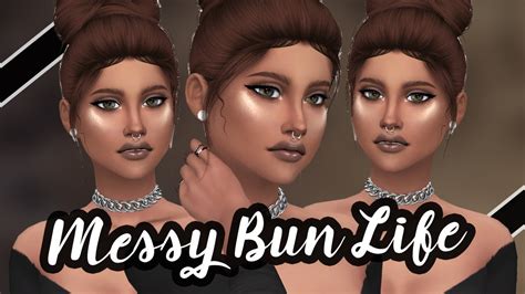 Sims 4 Curly Bun Glasslena