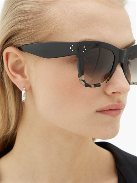 Céline Gradient Square Acetate Sunglasses In Black Lyst