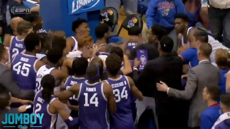 Kansas And Kansas State Brawl At The End Of The Game A Breakdown Youtube