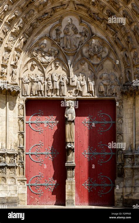 The Cathedral Saint Etienne Sens Yonne Burgundy France Stock Photo