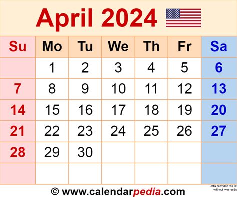 Printable Calendar For April 2024 New The Best List Of January 2024