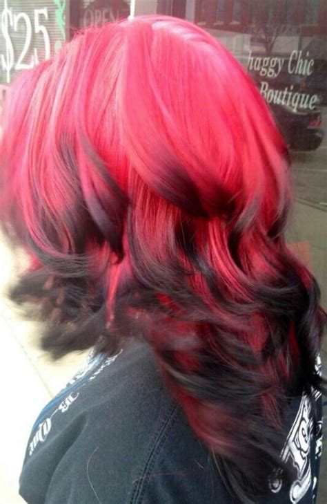 Ooooh Reverse Red And Black Ombre I Like Sick Hair