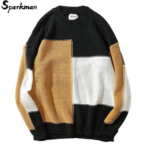 Autumn 2018 Harajuku Streetwear Sweater Pullover Hip Hop Men Knitted