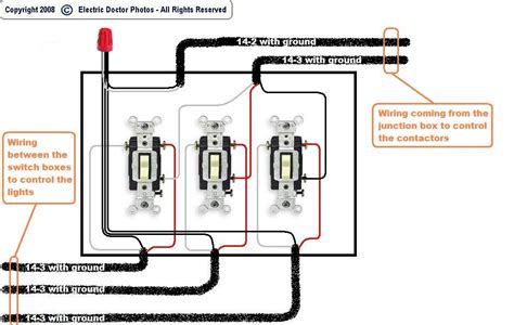 A set of wiring diagrams may be required by the electrical inspection authority to espouse connection of the quarters to the public electrical supply system. How To Wire 3 Light Switches In One Box Diagram - Wiring Diagram And Schematic Diagram Images