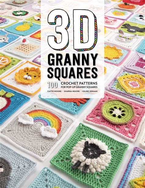 3d granny squares 100 crochet patterns for pop up granny squares hatchbox pla filament