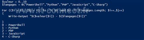 PowerShell et les boucles For | IT-Connect