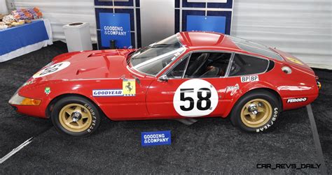 The first ferrari car was in fact a racing car and was the tipo 815 and was made in 1940. Gooding Pebble Beach 2014 Highlights - 1969 Ferrari 365 GTB4 Daytona Competizione