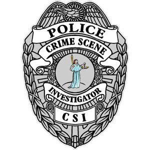 This is the criminal investigation department, i doubt a dead guy or two crashed cars are going to surpass the speed limit. Crime Scene Investigator CSI Badge - Decal at Sticker Shoppe