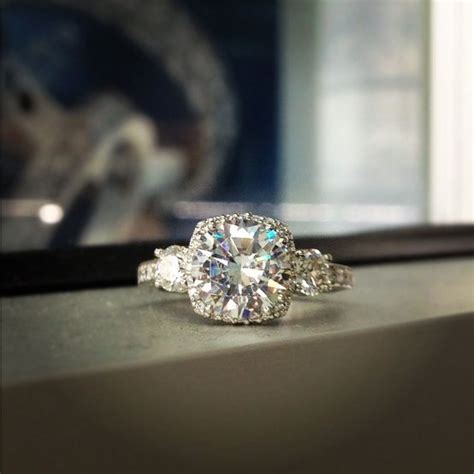 View details add to compare. gorgeous amazing tacori diamond cushion cut triforce engagement ring | Deer Pearl Flowers