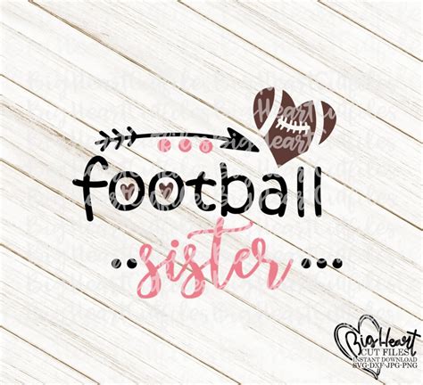 Football Sister Svg Png  Dxf Football Sister Cut File Etsy