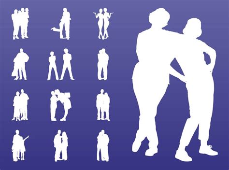 People In Groups Silhouettes Art Vectors Graphic Ai Uidownload