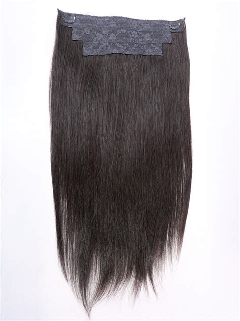 Halo Hair Extensions Best Quality Cuticle Hair Double Drawn Dark Color