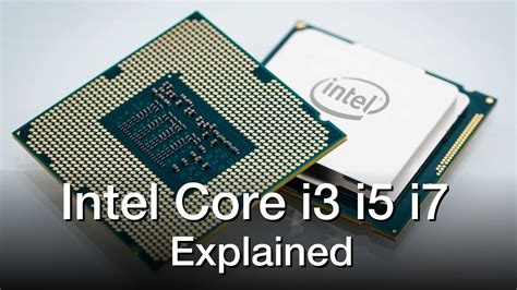 Intel's current core processors are divided into three ranges(core i3, core i5 and core i7), with several models in each range.the differences between these ranges aren't same on laptop chips as on desktops. Intel Core i3 vs i5 vs i7 Processors - Explained - YouTube