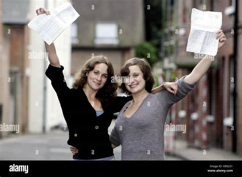 Twins Becca Left And Kate Massey Chase From Winchester Celebrate After They Both Achieved 3 A