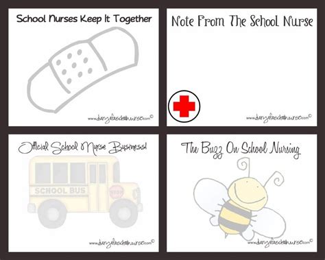 1 School Nurse Note Cards Printable 8x10 Nursing Student Humor Nursing