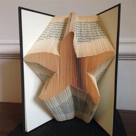 Book Folding Pattern For A Starfish Free Tutorial Etsy Folded Book