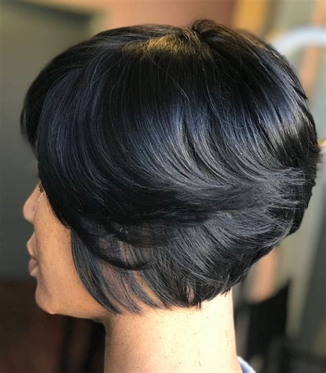 Short Layered Bob For Black Women Black Bob Hairstyles Bob Haircuts For Women Short Bob