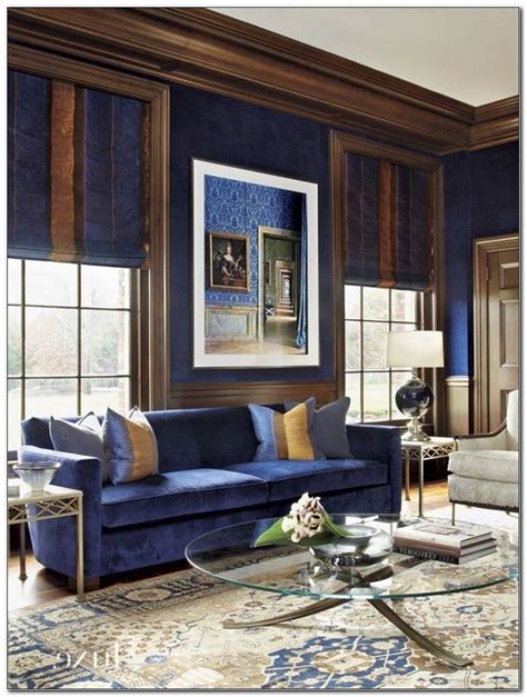 Get 5% in rewards with club o! Royal Blue And Brown Living Room | Brown living room ...