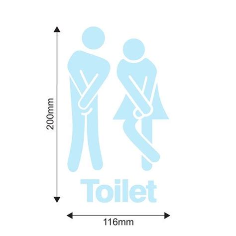 Funny Toilet Door Sign Stickersize 200mm X 116mmthis Item Is Custom