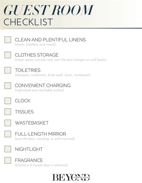 Guest Room Checklist The 10 Essentials Beyond Interior Design