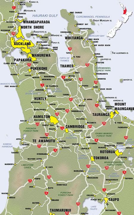 New Zealand Region Maps Coromandel Peninsula