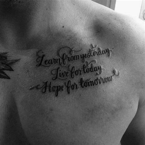 Kennedy quotes john lennon quotes 50 Chest Quote Tattoo Designs For Men - Phrase Ink Ideas