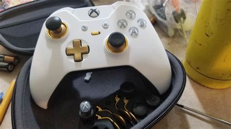 White And Gold Xbox One Elite Controller Customcontrollers