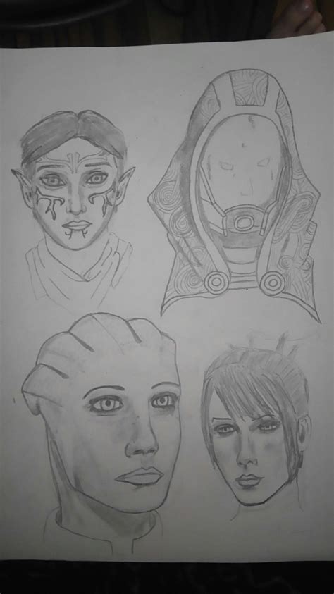 Bioware Sketches Mass Effect Art Sketches Dragon Age
