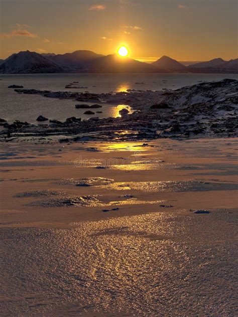 Sunrise In The Arctic Stock Photo Image Of Morning Vertical 30584272