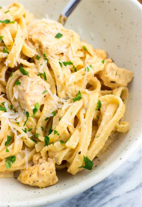 Lightened Up Buffalo Chicken Alfredo Pasta My Sequined Life