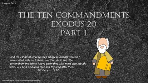 Old Testament Seminary Helps Lesson 54 “the Ten Commandments” Exodus 20