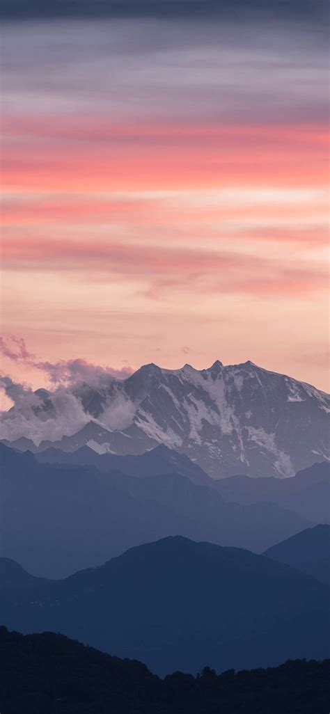 Download Cool Iphone Xs Max Dusk Mountains Wallpaper