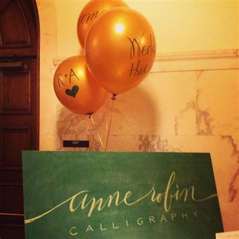 Love This Idea From The Cream Of Calligraphy On Balloons For Table