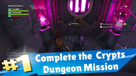 Complete The Crypts Dungeon Mission Save The World Fortnite Youtube