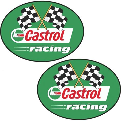 2x Castrol Racing Style 2 Dh Stickers Decals Decalshouse