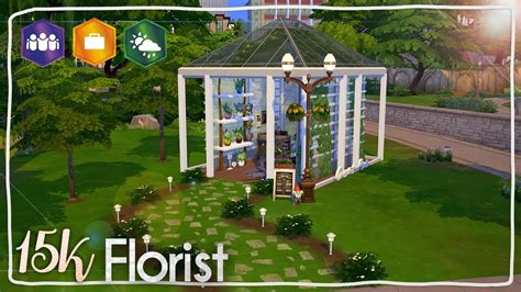 15k Florist Shop The Sims 4 Speed Build Youtube