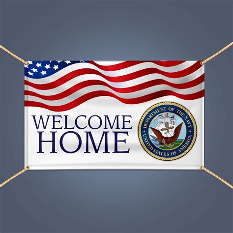 Welcome Home Veterans Day Decor Military Service Banner Sign With Hem