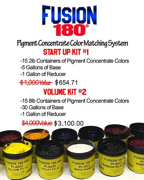 Pigment Concentrate Color Matching System | Fusion ink, Screen printing ink, Pigment