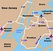 New York airports map - New York area airports map (New York - USA)