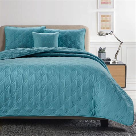 Teal 4pc King Quilt Set Quilt Sets Quilted Coverlet Quilt Sets Queen